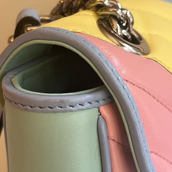 Gucci Multicolor Diagonal Marmont Matelassé Shoulder Bag - Picture 11 of 15